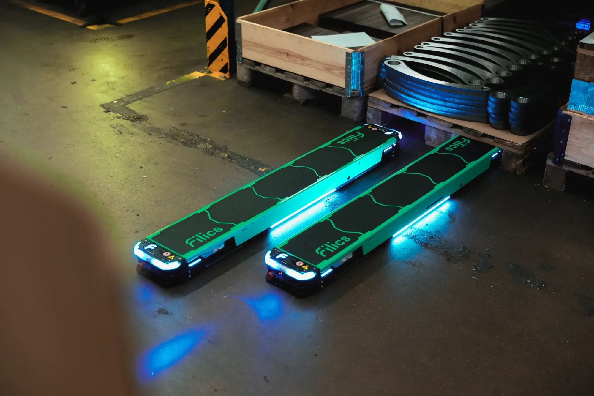 Trasporto pallet autonomo, dove altri sistemi <em>non passano.</em>